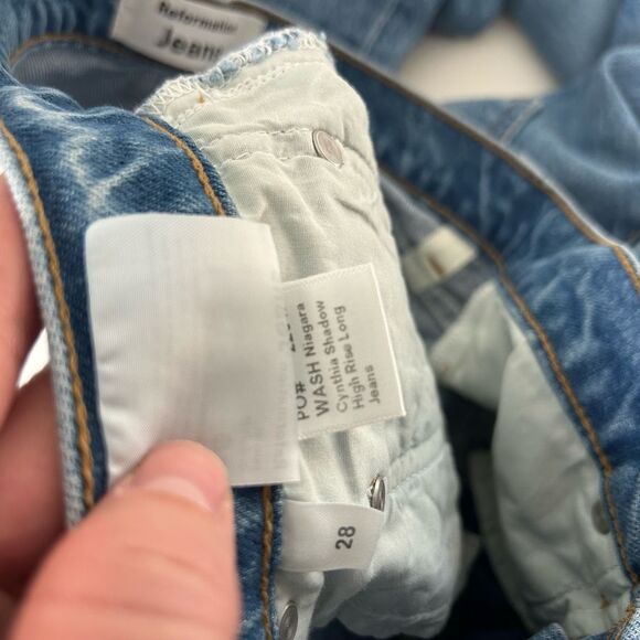 Reformation Cynthia shadow high rise long Jean size 28 - Picture 9 of 10